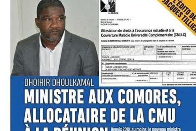 Le ministre comorien des Affaires étrangères bénéficierait de la CMU et du RSA