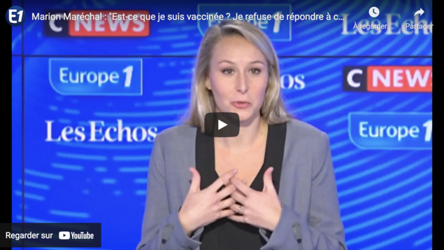 Marion Maréchal est-elle vaccinée ?