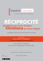 RECIPROCITE, Chrétiens en terre d'islam et en terre laïque