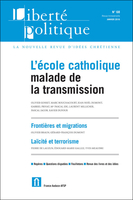 L’école catholique malade de la transmission