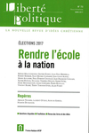 Rendre l'école à la nation